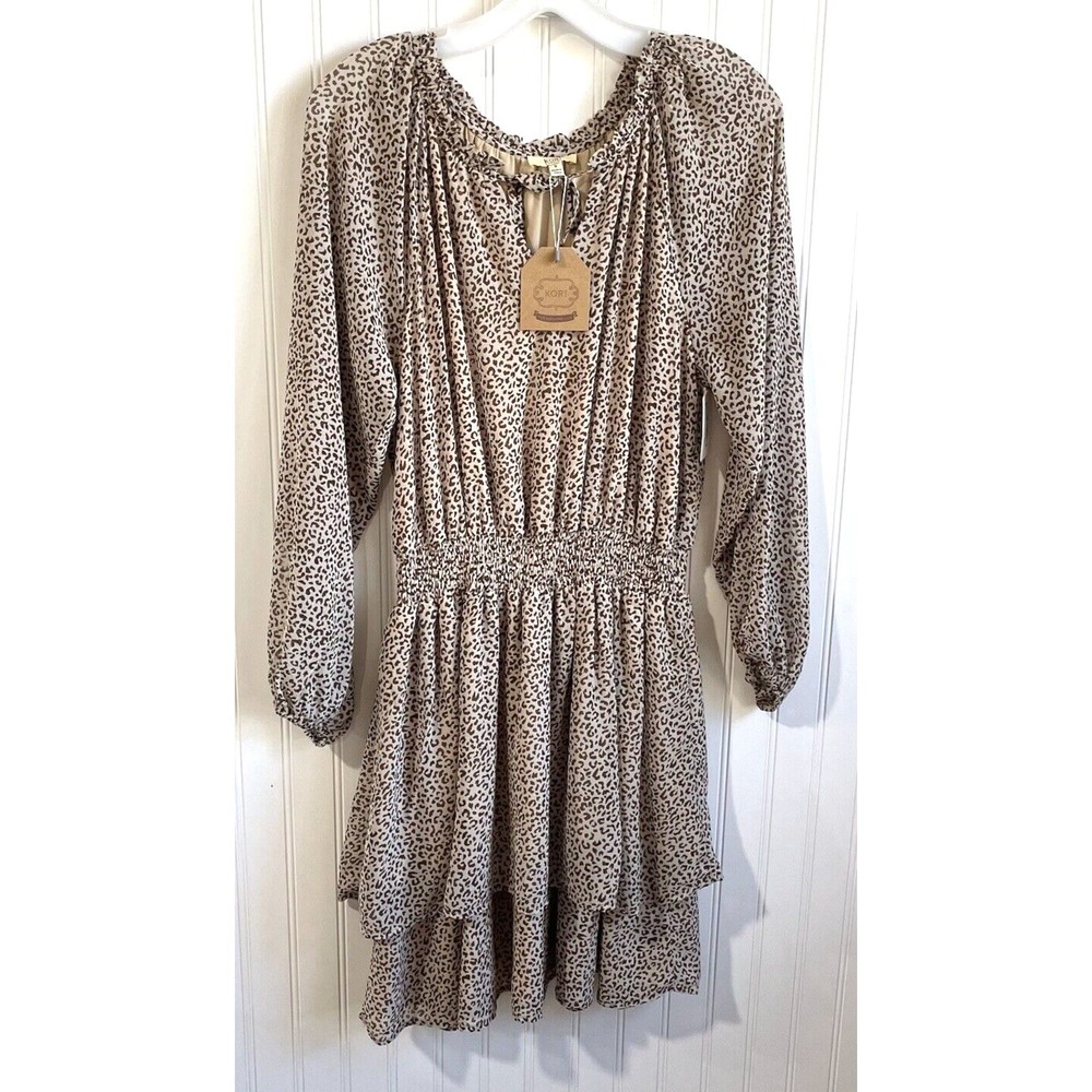 KORI America Womens Small Cheetah Stay Ahead Dress NEW‎
